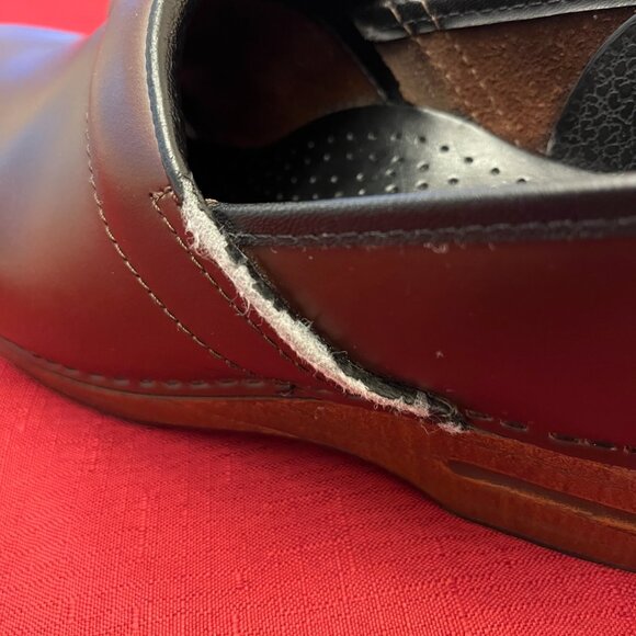 Women's Dansk Brown Leather Clogs Size 9 - Picture 5 of 11